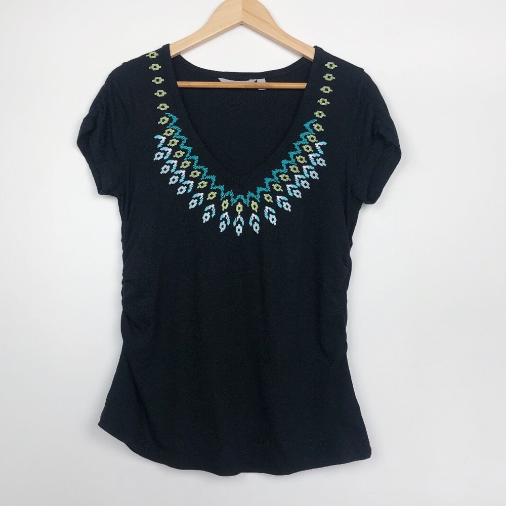 Athleta Tahoe Falling Feather Embroidered Tee